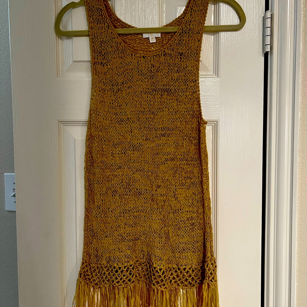 Womens Charming Charlie Tan Long Tank Top